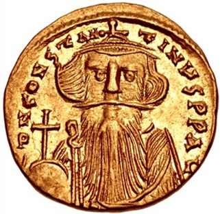 Constans II Pogonatus, 651-654 (Constantinople mint, 3rd officina - AV Solidus)